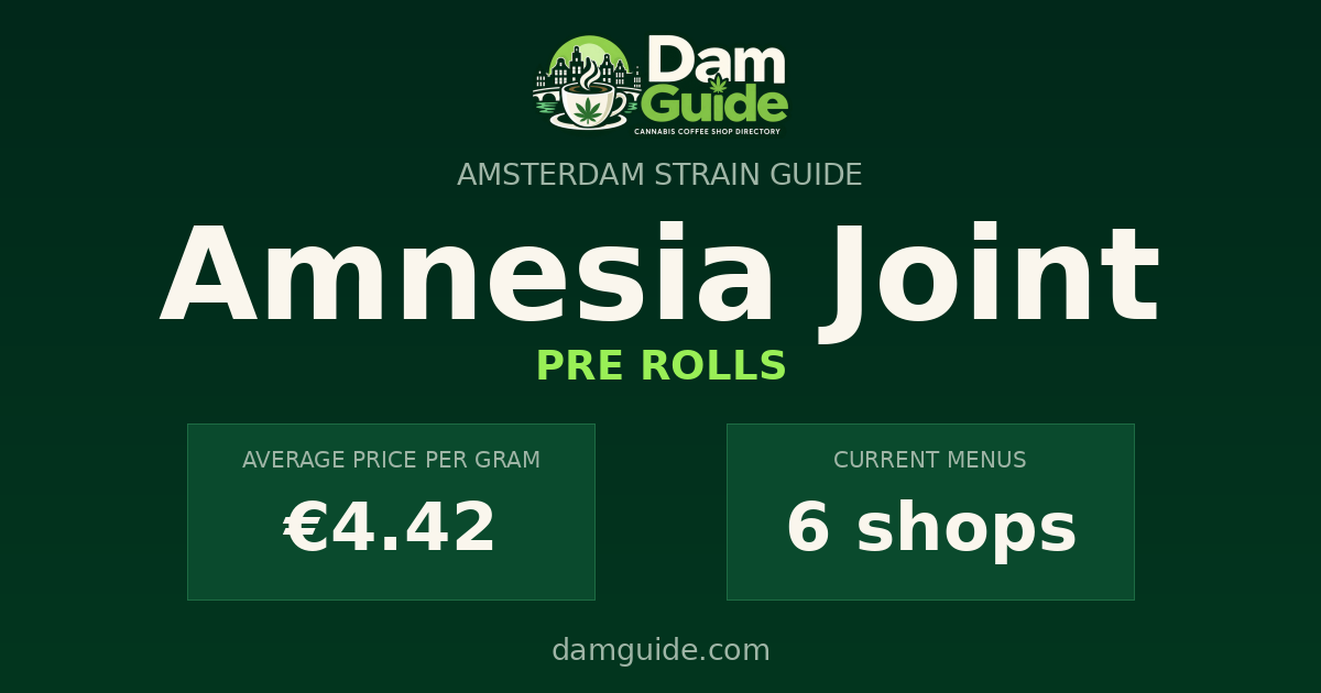 Amnesia Joint: average price and number of shops