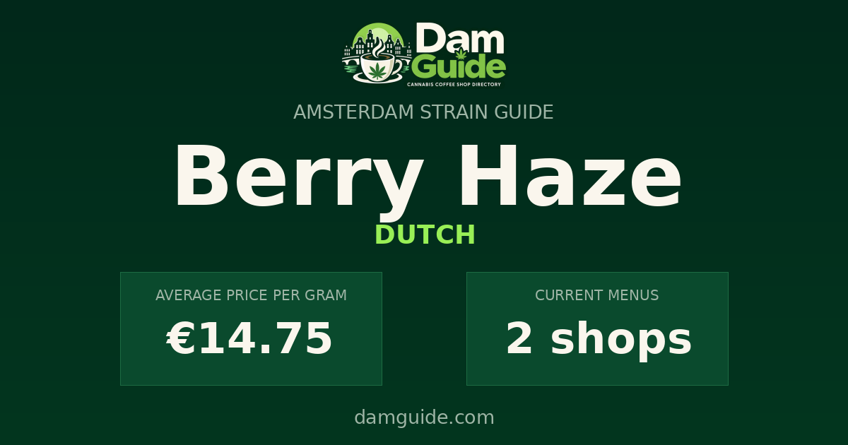 Berry Haze: average price and number of shops