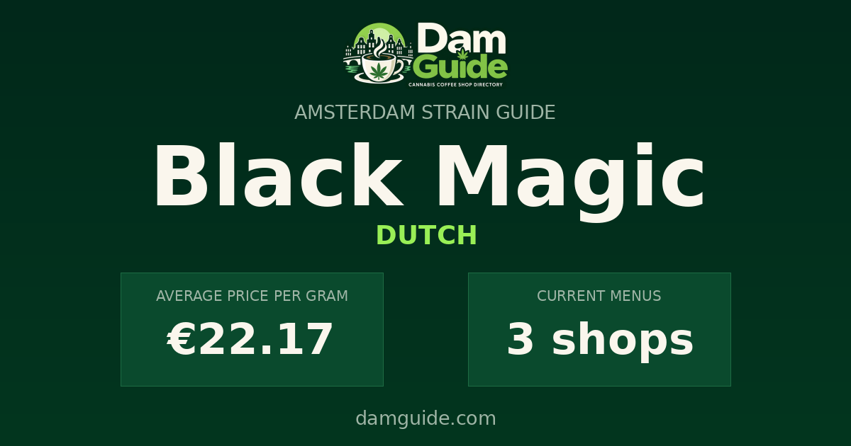 Black Magic: average price and number of shops