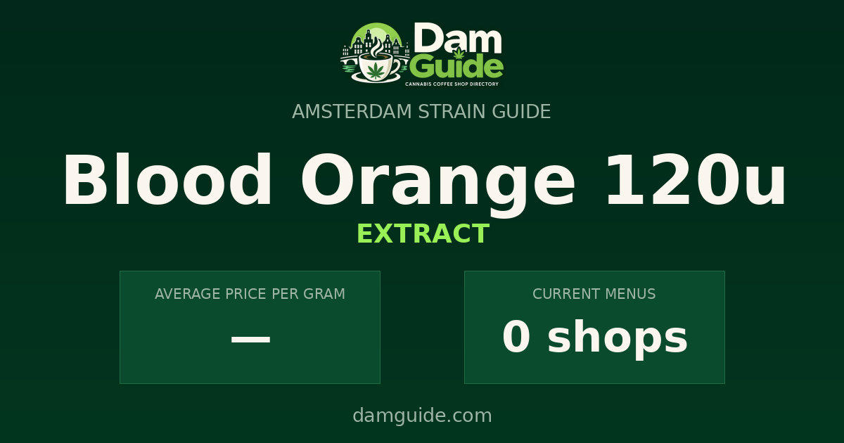 Blood Orange 120u: average price and number of shops