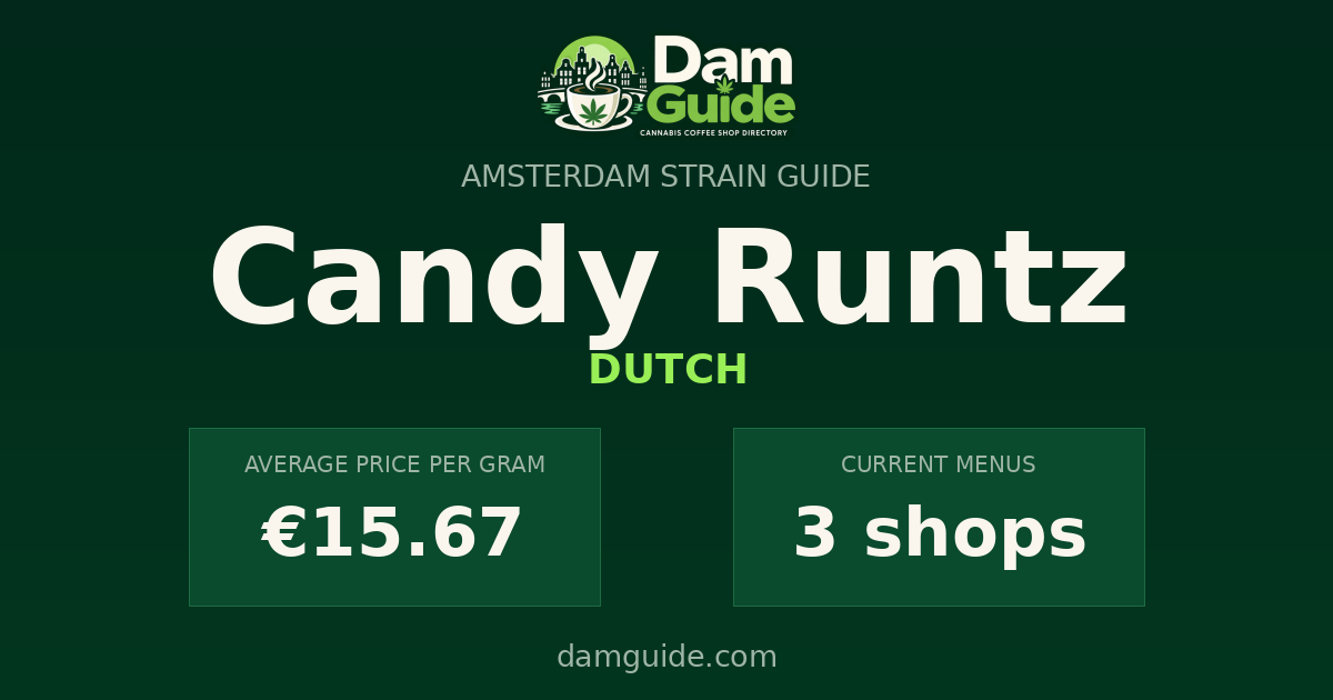 Candy Runtz: average price and number of shops