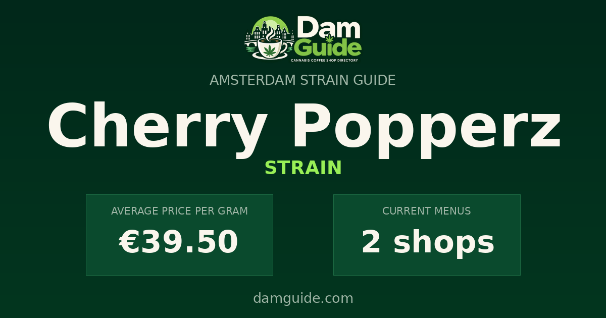 Cherry Popperz: average price and number of shops
