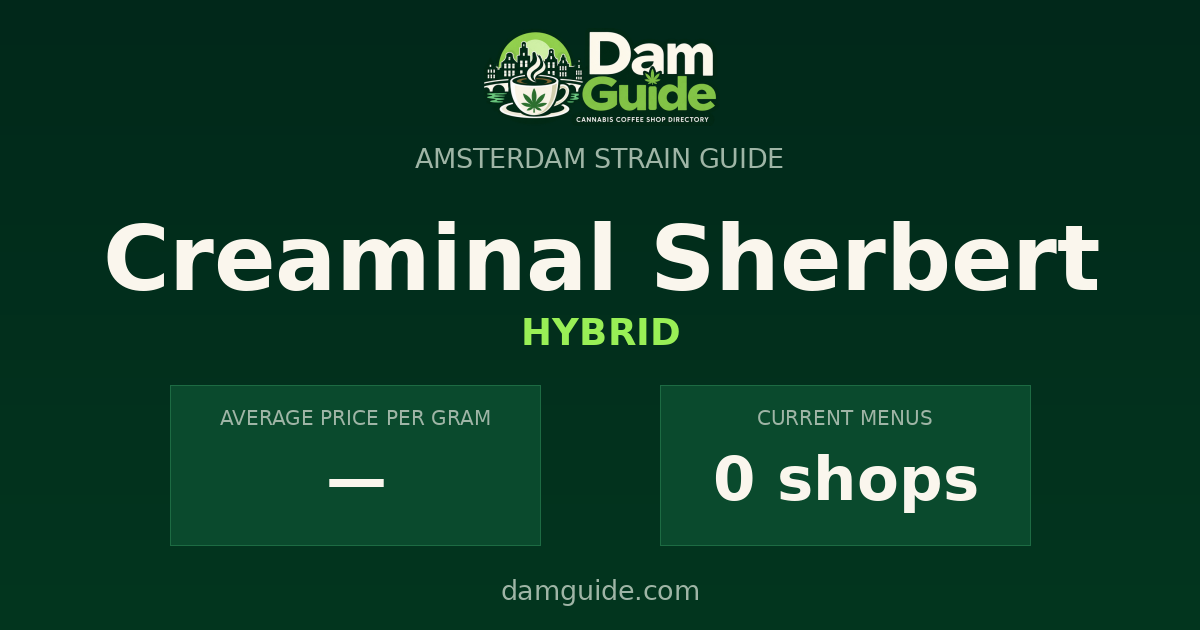 Creaminal Sherbert: average price and number of shops