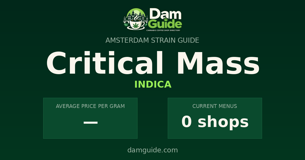 Critical Mass: average price and number of shops