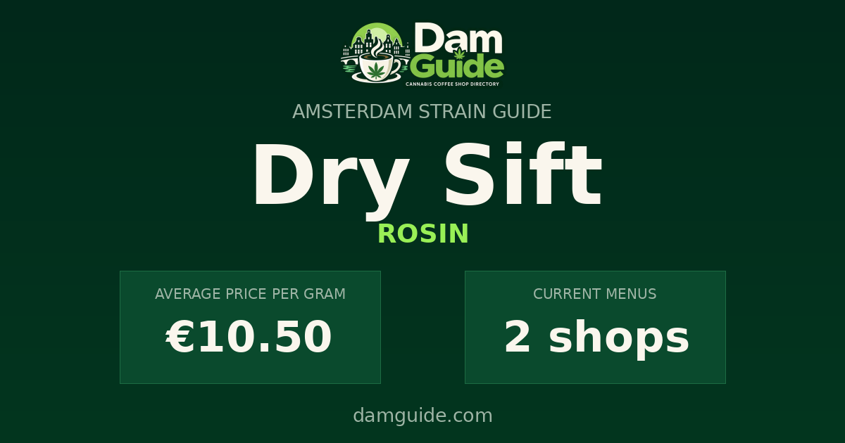 Dry Sift: average price and number of shops