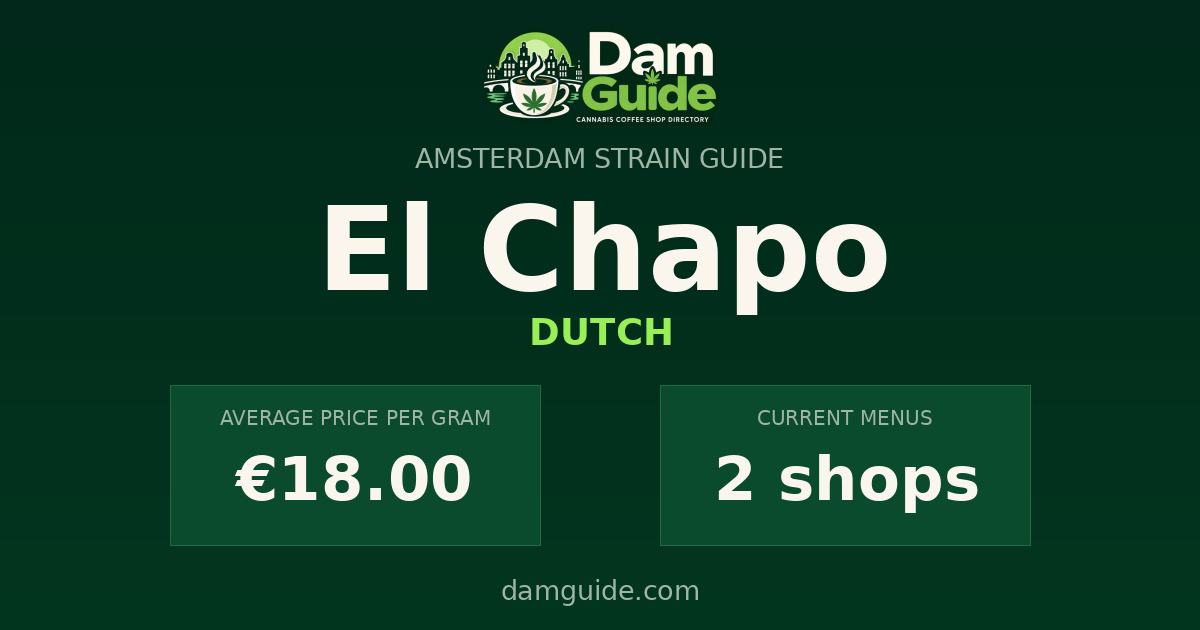 El Chapo: average price and number of shops