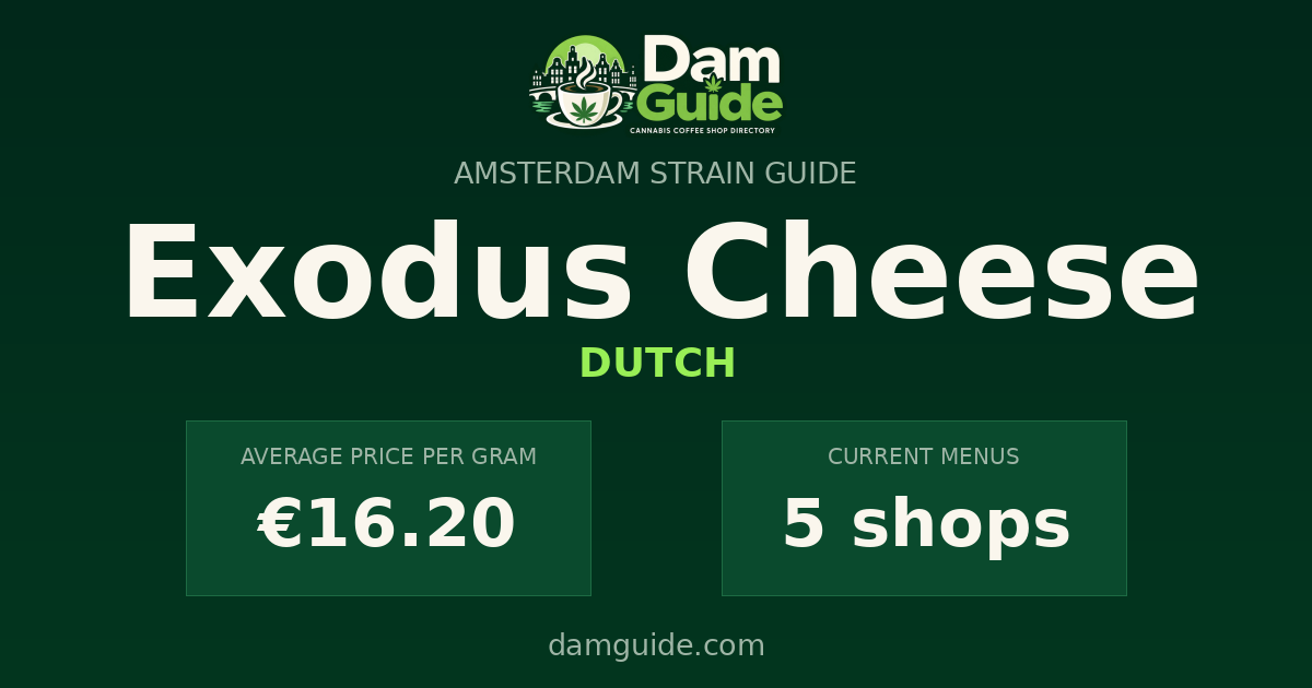 Exodus Cheese: average price and number of shops
