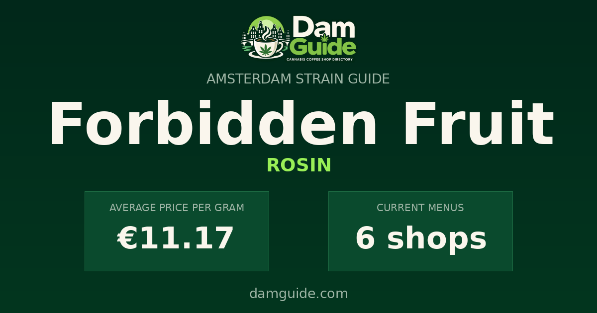 Forbidden Fruit: average price and number of shops