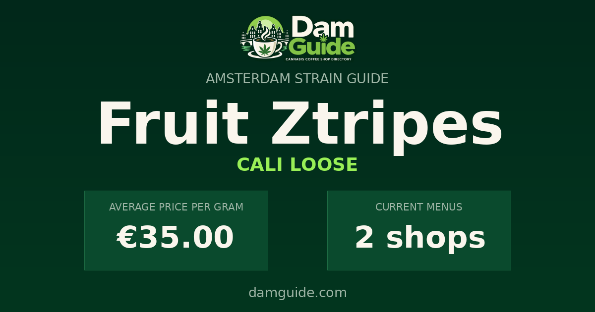 Fruit Ztripes: average price and number of shops