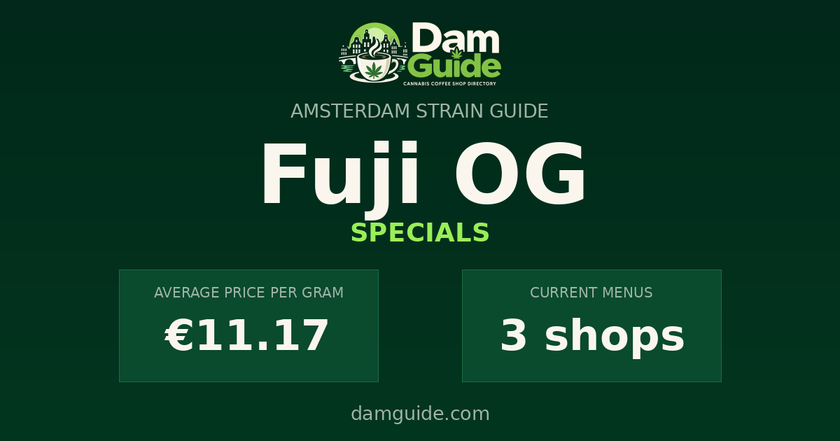 Fuji OG: average price and number of shops