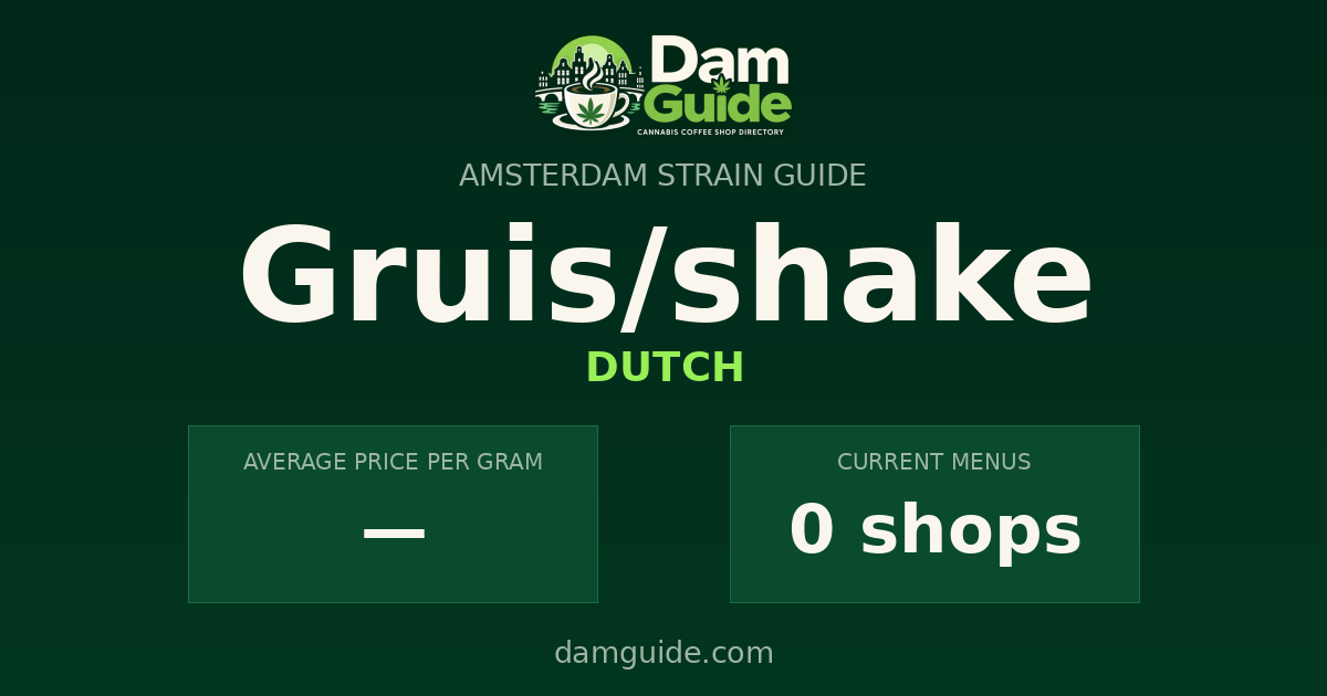 Gruis/shake: average price and number of shops
