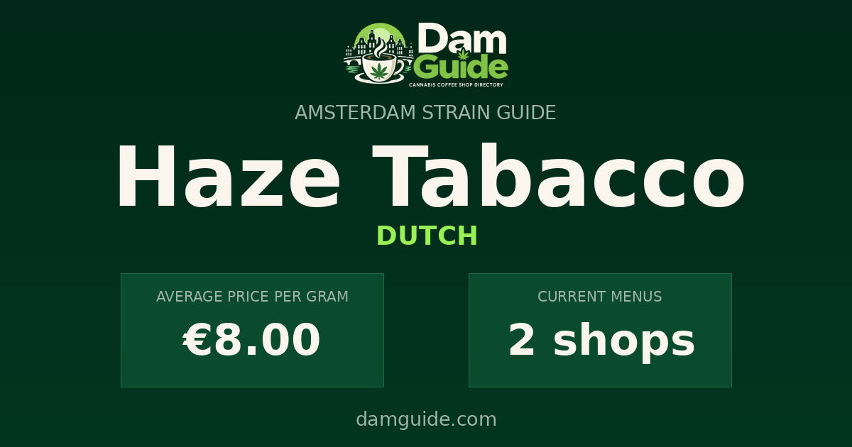 Haze Tabacco: average price and number of shops