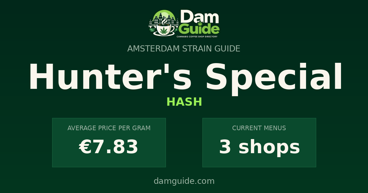 Hunter's Special: average price and number of shops