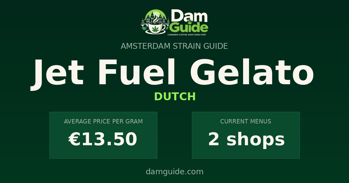 Jet Fuel Gelato: average price and number of shops