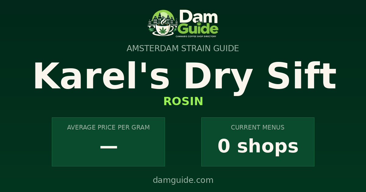 Karel's Dry Sift: average price and number of shops
