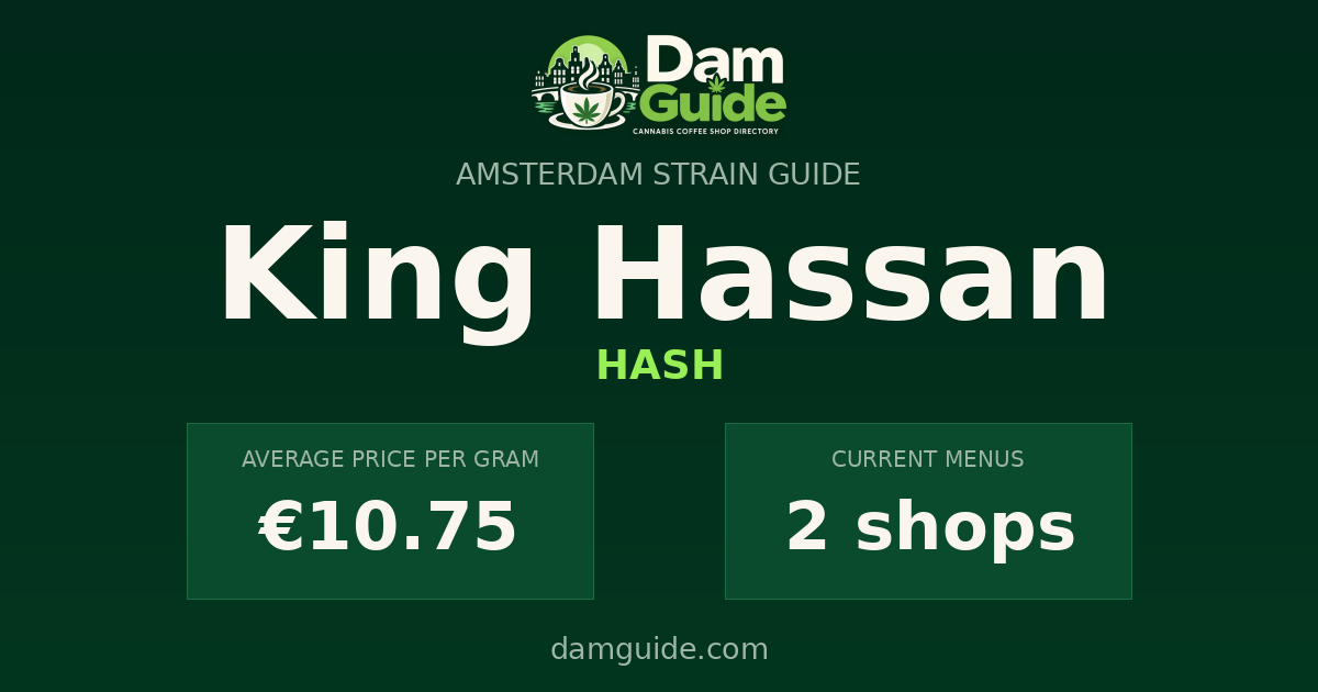 King Hassan: average price and number of shops