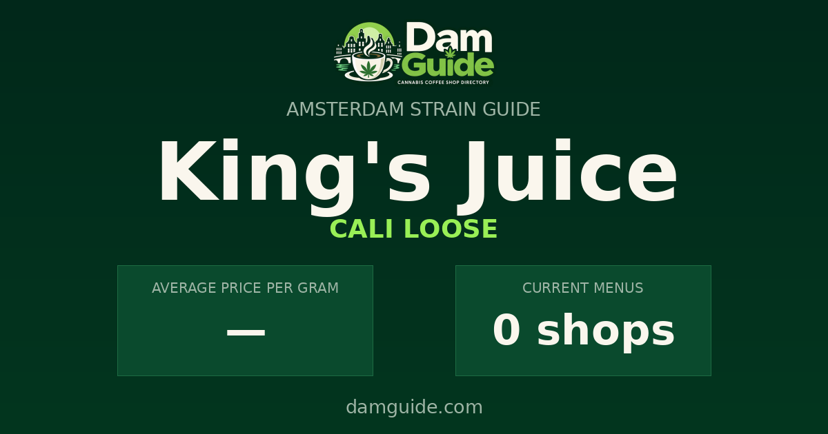 King's Juice: average price and number of shops