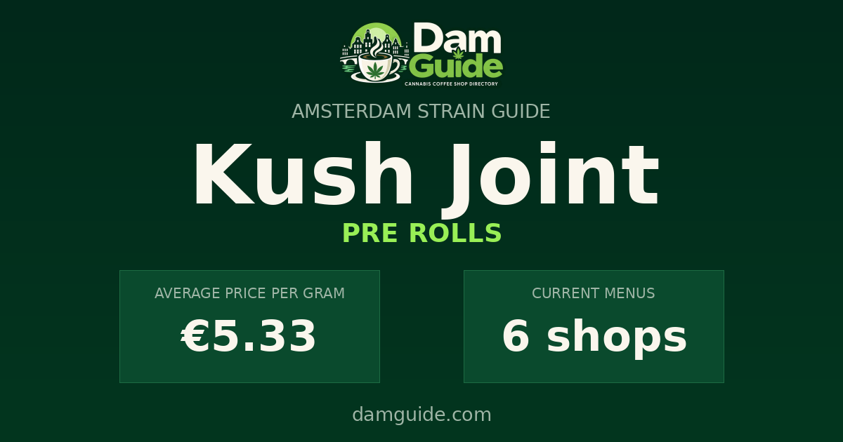 Kush Joint: average price and number of shops