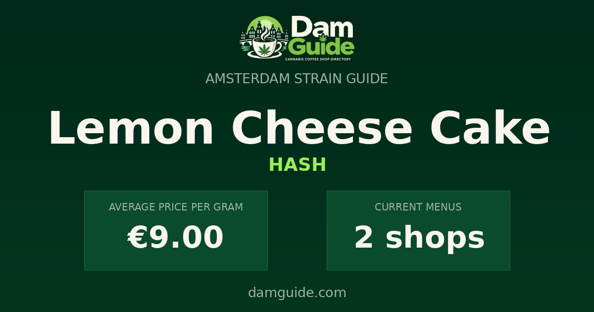Lemon Cheese Cake: average price and number of shops