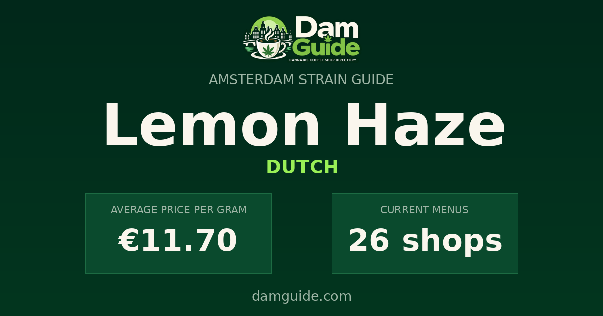 Lemon Haze: average price and number of shops