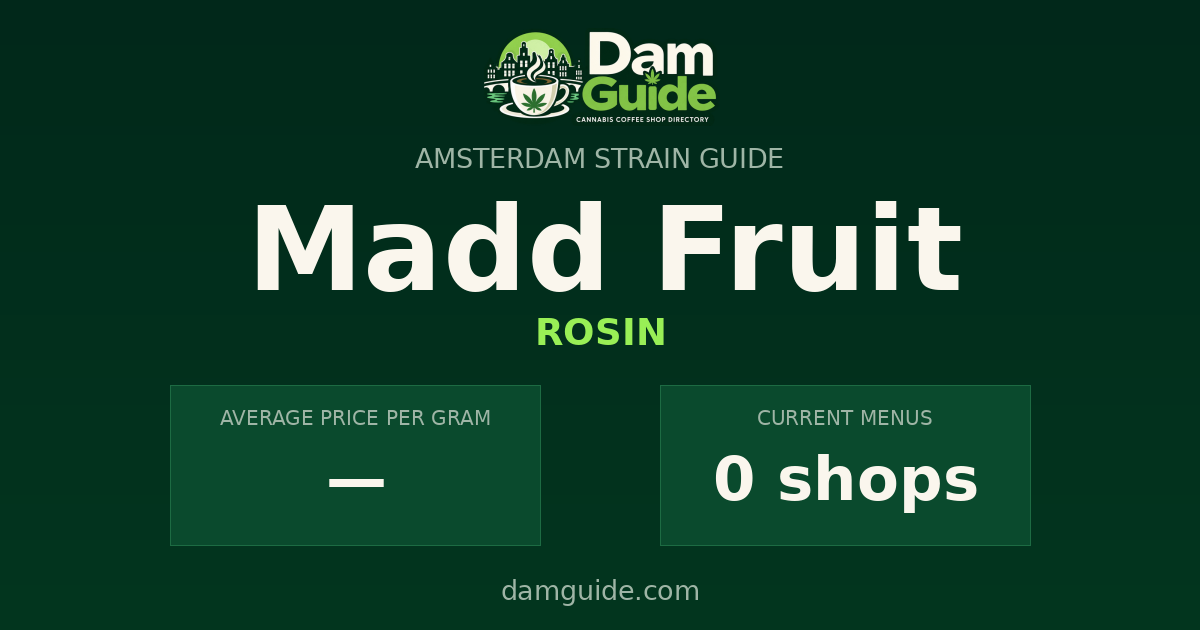 Madd Fruit: average price and number of shops