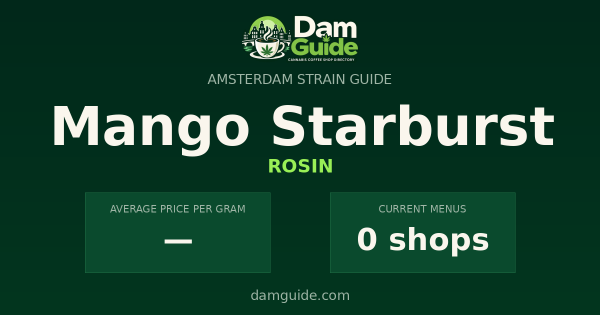Mango Starburst: average price and number of shops