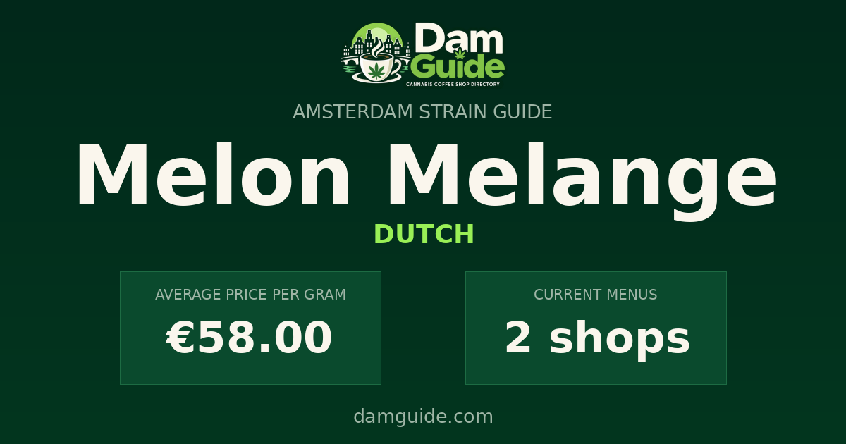 Melon Melange: average price and number of shops