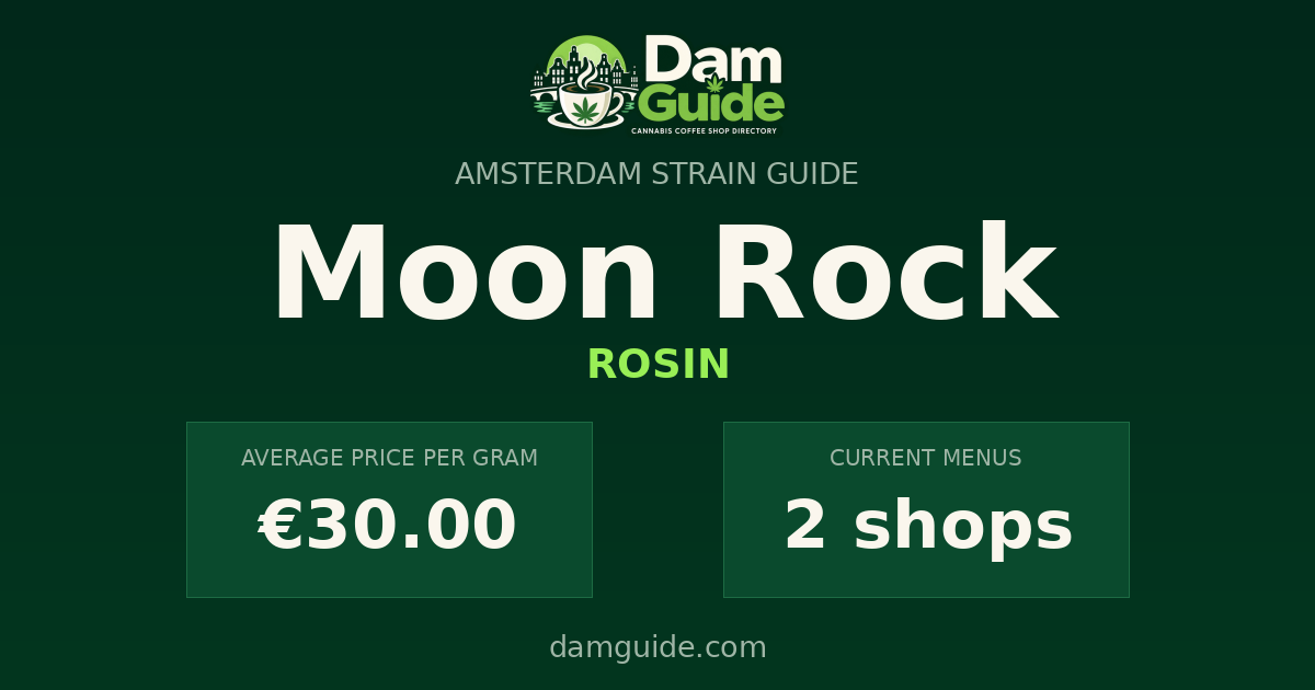 Moon Rock: average price and number of shops
