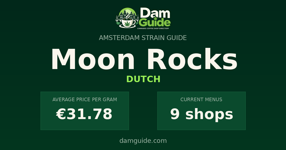 Moon Rocks: average price and number of shops