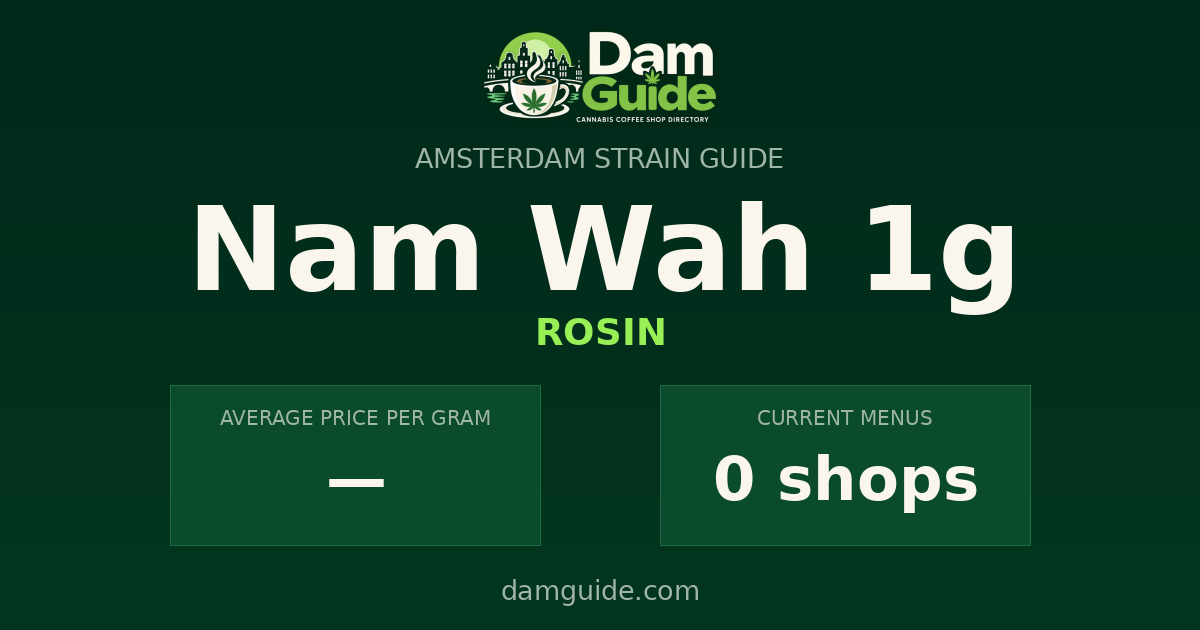 Nam Wah 1g: average price and number of shops