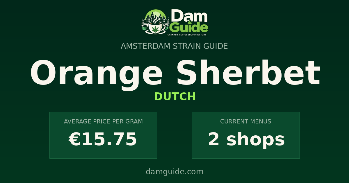 Orange Sherbet: average price and number of shops