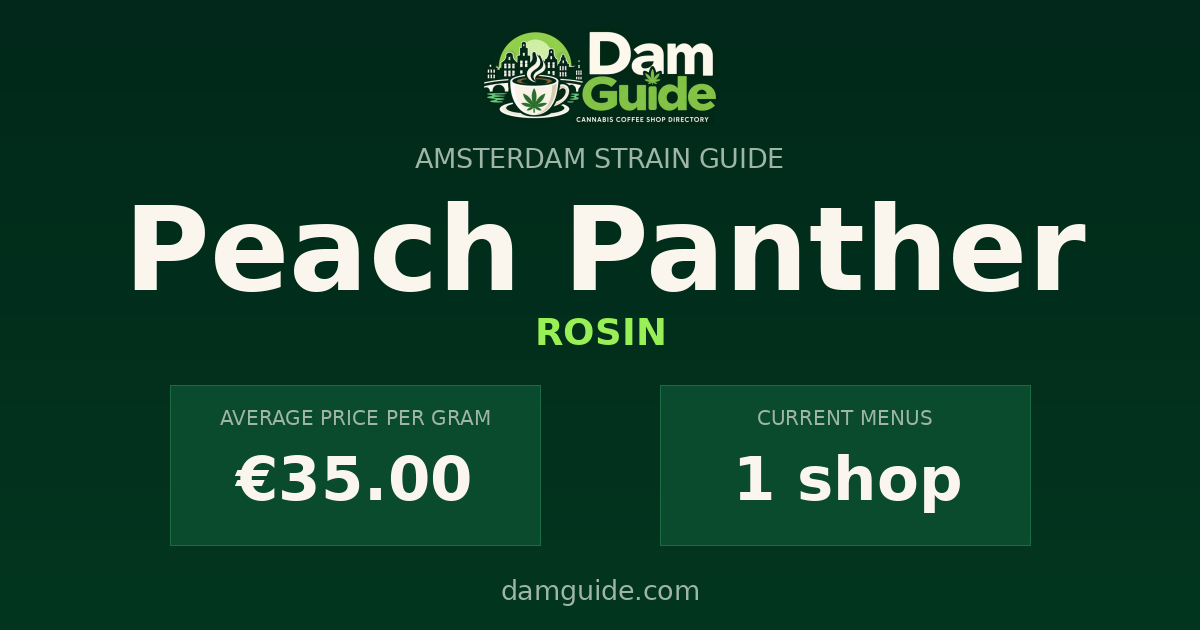 Peach Panther: average price and number of shops