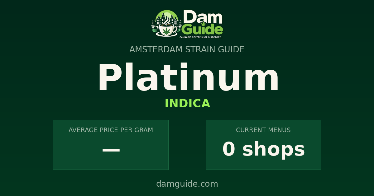Platinum: average price and number of shops