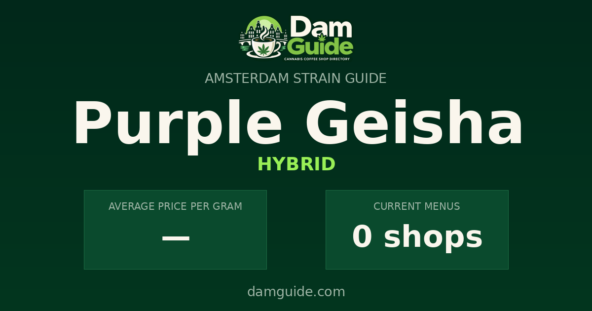Purple Geisha: average price and number of shops