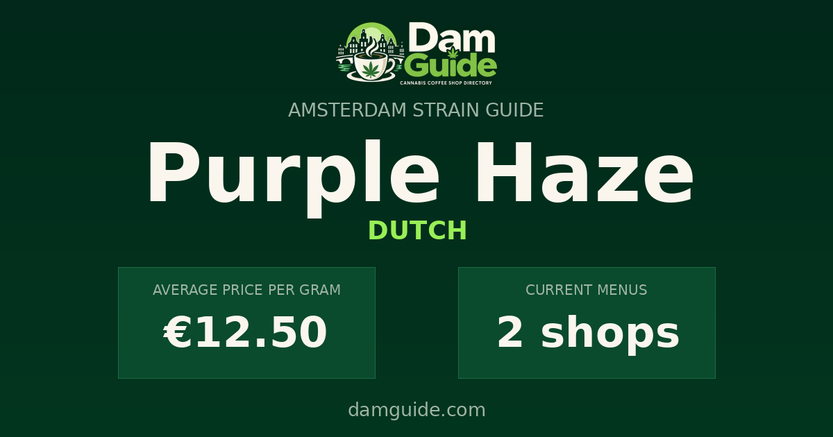 Purple Haze: average price and number of shops