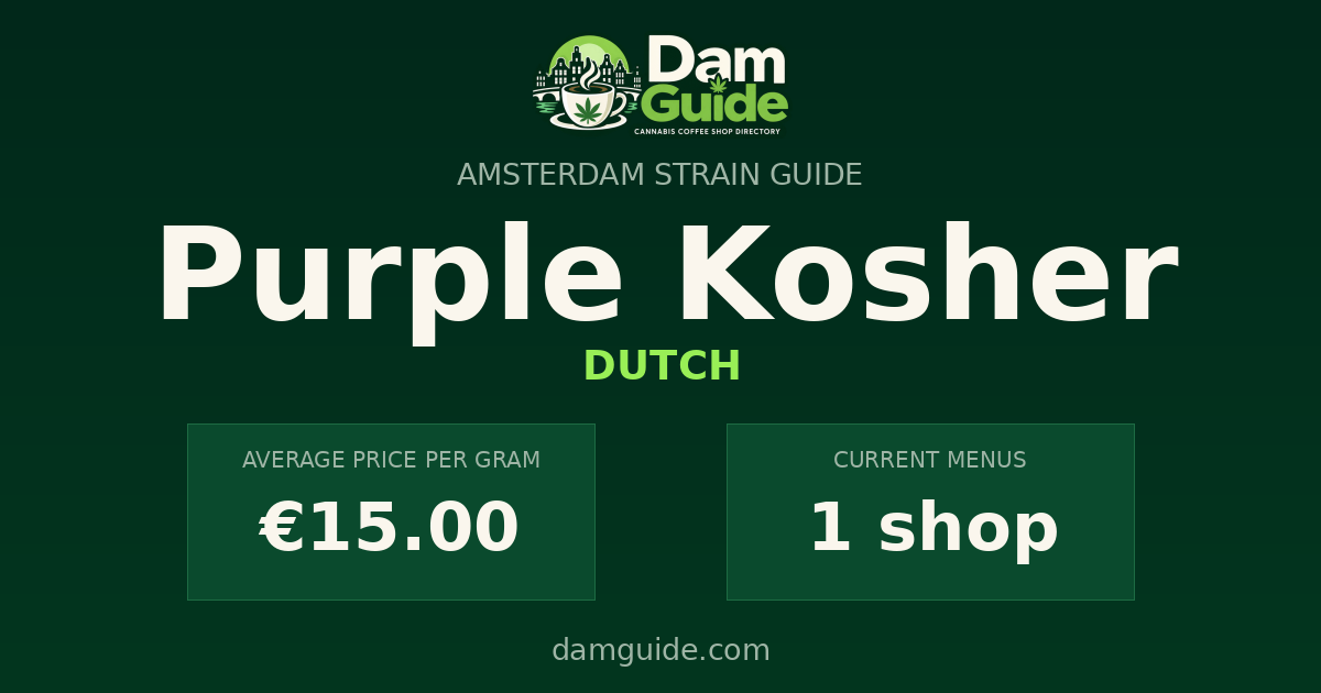 Purple Kosher: average price and number of shops