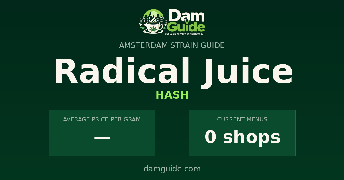 Radical Juice: average price and number of shops