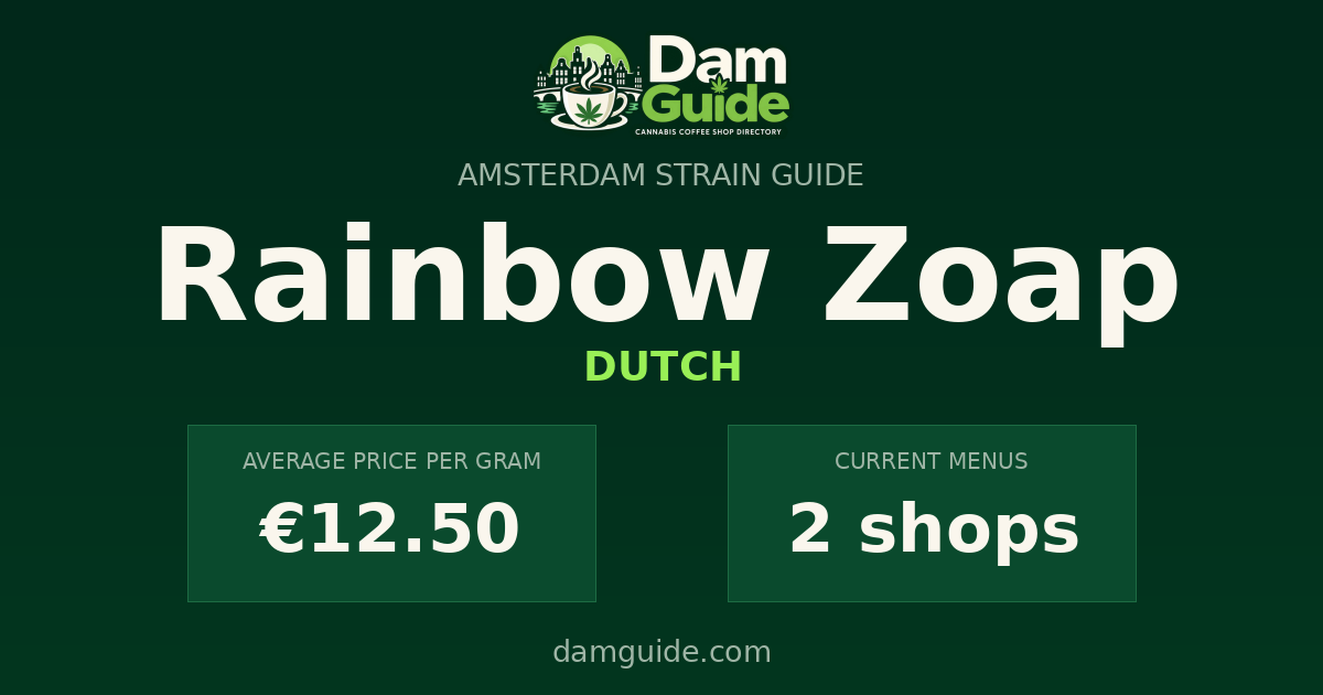 Rainbow Zoap: average price and number of shops