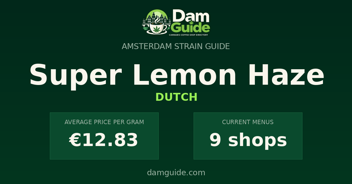 Super Lemon Haze: average price and number of shops