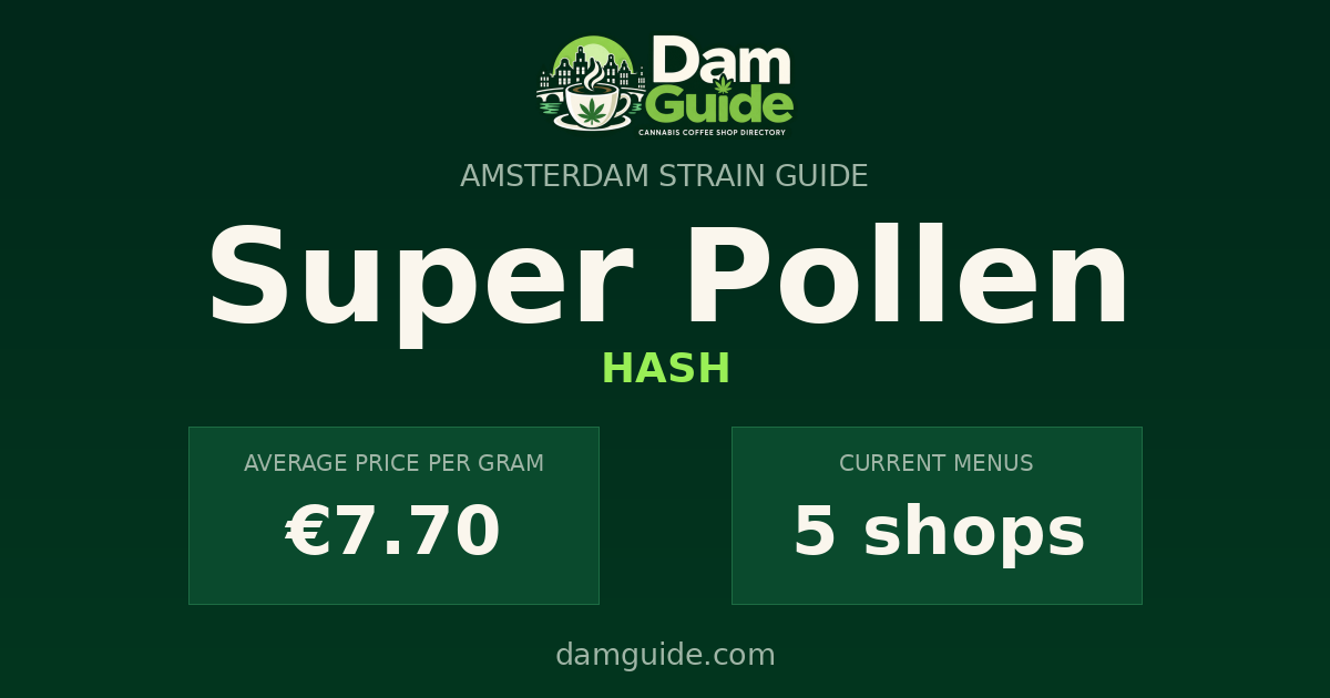 Super Pollen: average price and number of shops