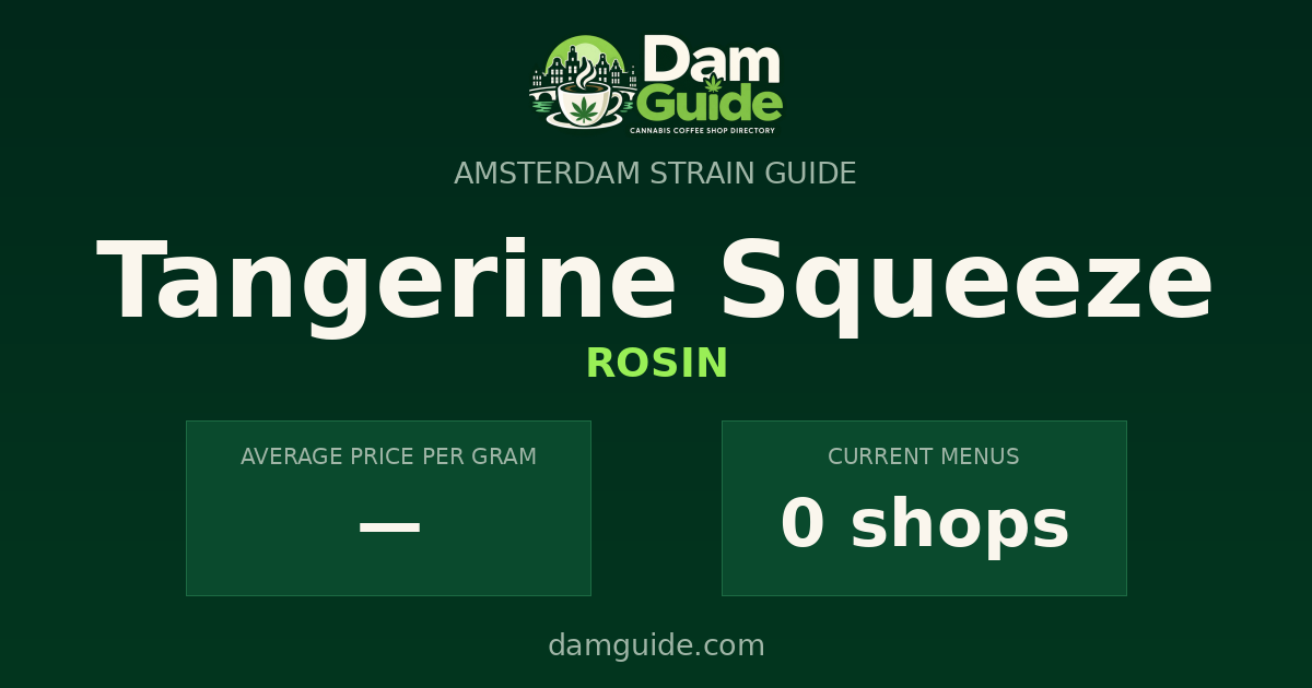 Tangerine Squeeze: average price and number of shops