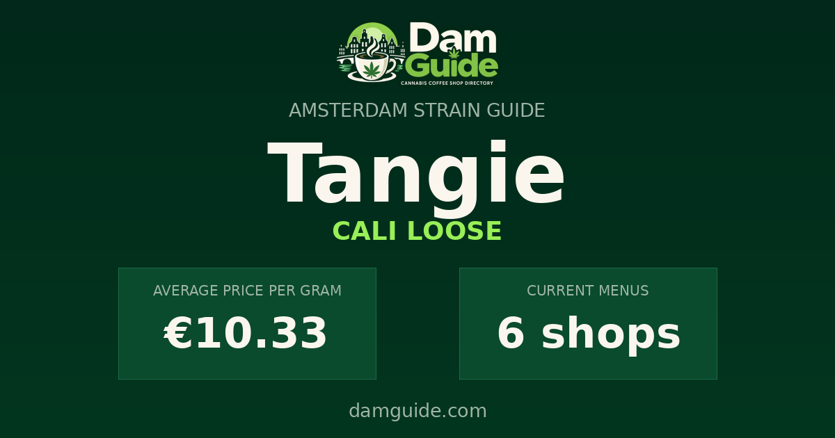 Tangie: average price and number of shops
