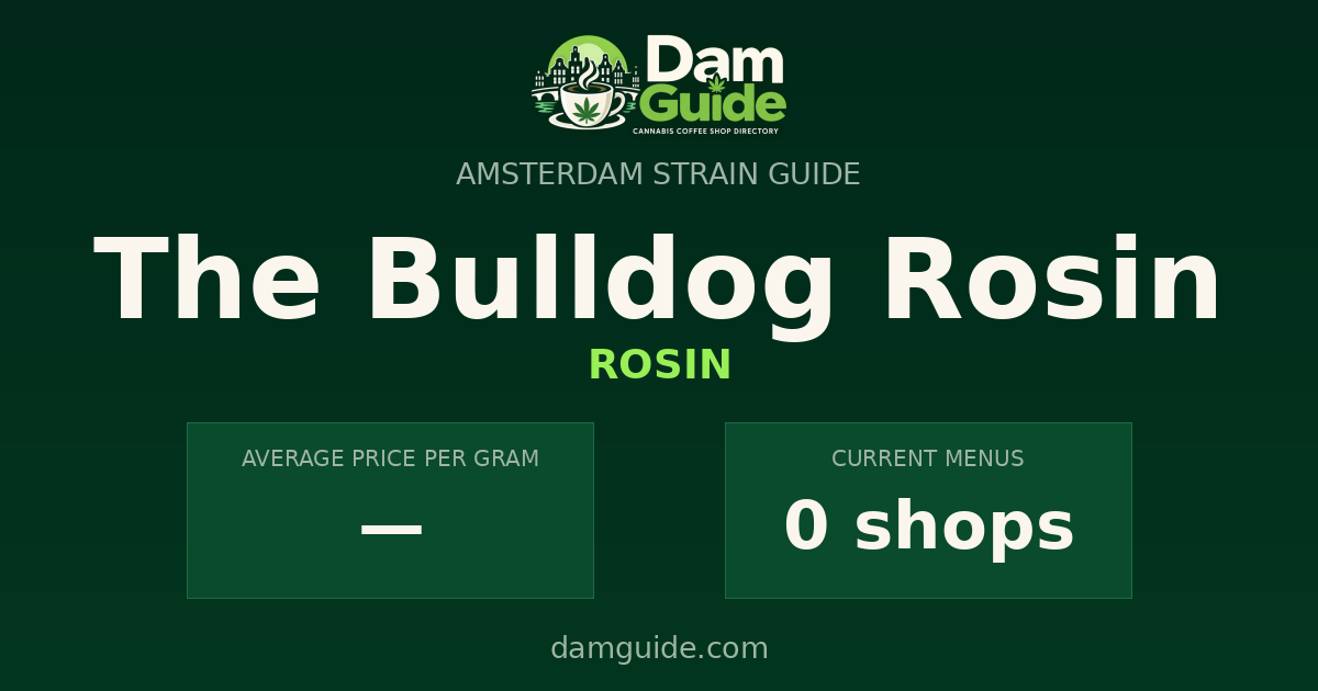 The Bulldog Rosin: average price and number of shops