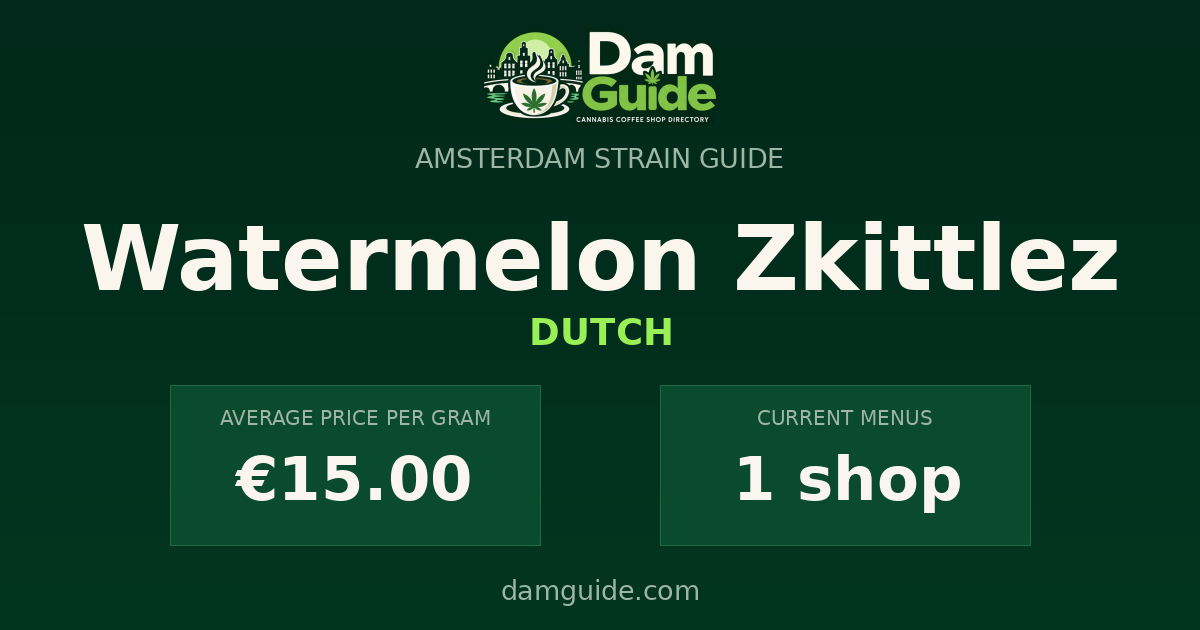 Watermelon Zkittlez: average price and number of shops