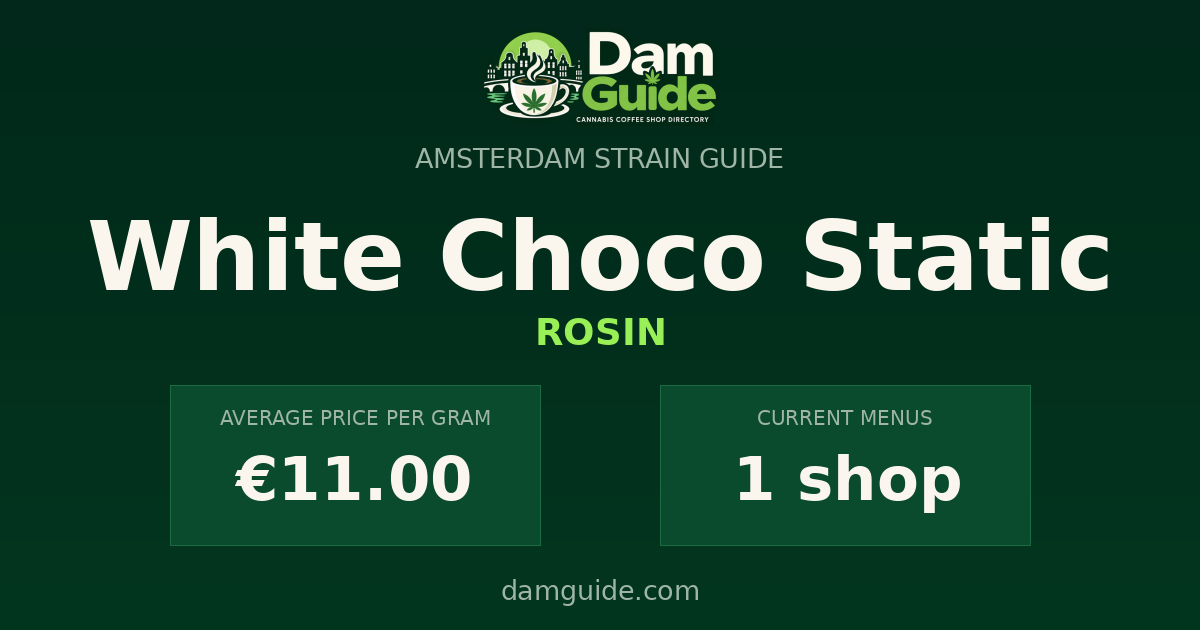 White Choco Static: average price and number of shops