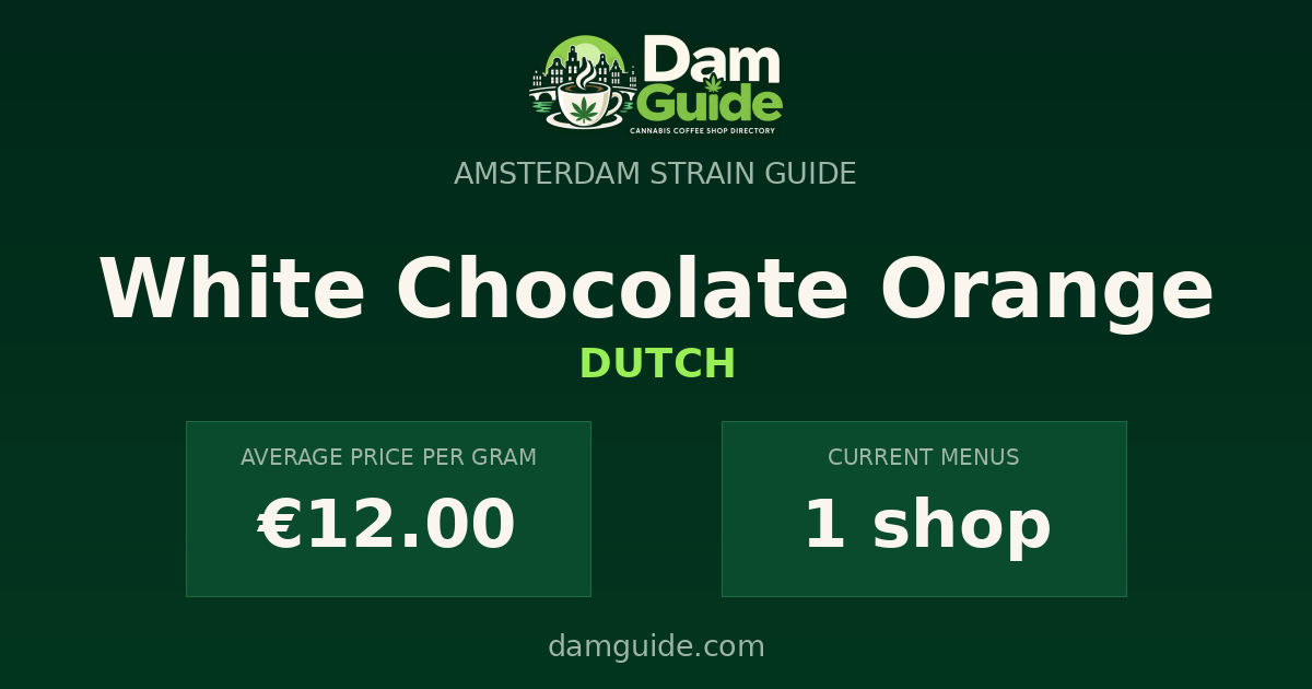 White Chocolate Orange: average price and number of shops