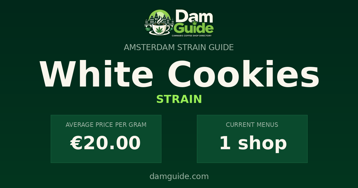 White Cookies: average price and number of shops