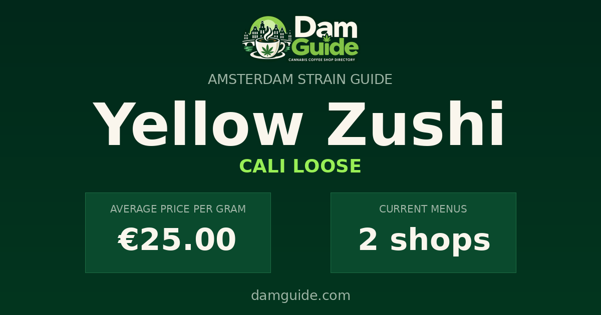 Yellow Zushi: average price and number of shops